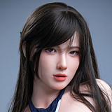 Real lady 159cm Hカップ R8 Lenaヘッド シリコン製 欧米風ドール 黒ワンピース水着×チェックシャツコーデのリアルドール
