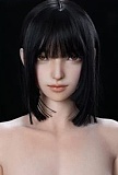 蛍火日記 160cm Gカップ MAXリアル皮膚版 夜兰(Yelan)ヘッド メイク④ フルシリコン製 美人ラブドール ブラックのローカットトップスとブルーのロングスカート姿