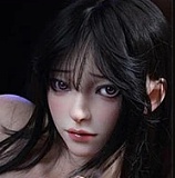 蛍火日記 160cm Gカップ MAXリアル皮膚版 夜兰(Yelan)ヘッド メイク④ フルシリコン製 美人ラブドール ブラックのローカットトップスとブルーのロングスカート姿