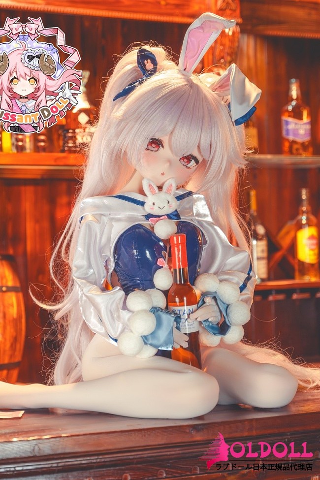 【宣伝画像と同じ衣装·ウィッグ付き】羊角社doll（Croissant Doll）141cm AAカップ#B02 手描くメイク ビニールヘッド+S-TPE製ボディ アズールレーン ラフィーモチーフのアニメドール うさ耳バニーガールコスプレ仕様