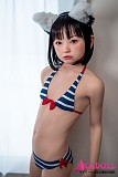 猫耳とブルー×ホワイトボーダービキニの美少女ラブドール
