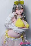 白いシースルースカートをなびかせた横向きアングルのアニメドール