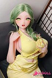 ElsaBabe163cm 月见琥珀ヘッド 黄色ワンピースで立つアニメドール
