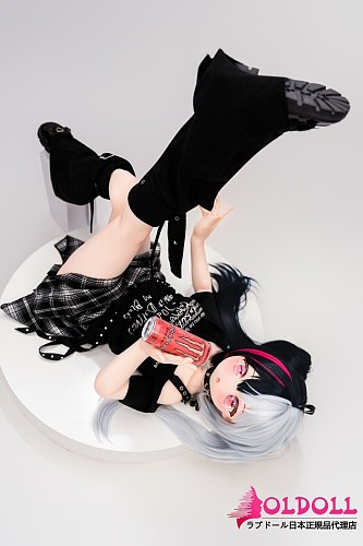 XYGO 145cm Cカップ R05ヘッド 小暗(xiaoan) シリコンヘッド＋TPEボディ  美少女アニメドール 黒白ツートンヘアダッチワイフ
