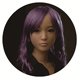 Siliko doll（SK-Xシリーズ）148cm Dカップ X4ヘッド Zoe 清楚系丸眼鏡娘 ブラウンのツインテールの可愛い美少女ダッチワイフ シリコンラブドール