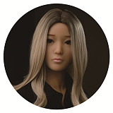 Siliko doll（SK-Xシリーズ）148cm Dカップ X4ヘッド Zoe 清楚系丸眼鏡娘 ブラウンのツインテールの可愛い美少女ダッチワイフ シリコンラブドール