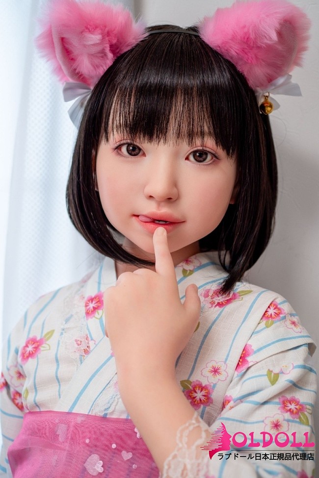 J cute 貧乳ドール 128cm バスト平 AGB37幼澪 シリコンヘッド ボディ材質選択可能 ピンク×白の浴衣 和風清楚系美少女ダッチワイフ