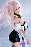 
ピンクヘアと白いキャミソールワンピースを合わせた幻想的なコーディネート
