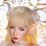 Doll Senior リアル皮膚ボディ170cm Hカップ #30 十六夜(shiliuye)ヘッド  お姉さん系巨乳ラブドール メガネ姿 熟女風メイクのダッチワイフ