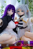紫色ロングヘアの二次元ドール