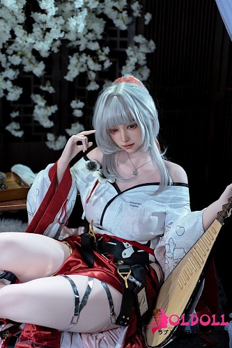 YFDOLL 166cm Fカップ リアル皮膚版 桃子(Taozi)ヘッド シリコン製コスプレドール 鳴潮 緋雪風コスプレ 白×赤の巫女ダッチワイフ