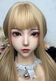 Real girl 147cm Aカップ  L1ヘッド 金色のツインテーヘア紫のワンピース水着元気ロリ系ラブドール