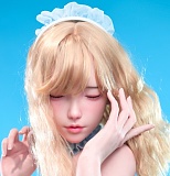 FUDOLL 皮膚版152cm Fカップ 忆夏(yixia)ヘッド フルシリコン製 ピンクのメイド風コスチュームラブドール 可愛い等身大癒しパートナー