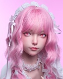 FUDOLL 皮膚版152cm Fカップ 忆夏(yixia)ヘッド フルシリコン製 ピンクのメイド風コスチュームラブドール 可愛い等身大癒しパートナー