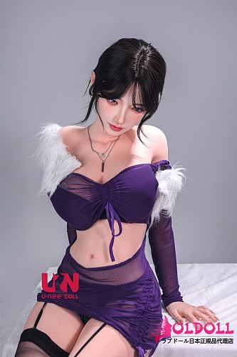 Uneedoll 美人ラブドール リアル皮膚158cm Eカップ 初夏(Chuxia)メイク②ヘッド パープルのシースルーミニワンピース 巨乳ダッチワイフ