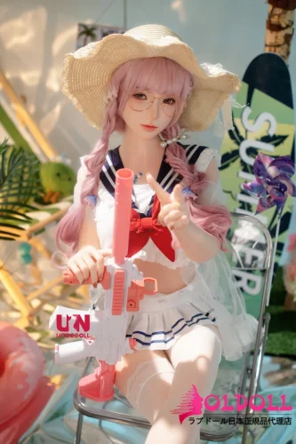 Uneedoll リアル皮膚ボディ 155cm Cカップ 胧月(longyue)メイク③ 淡いピンクのロングツインテールの美少女等身大ドール