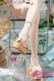 Uneedoll リアル皮膚ボディ 155cm Cカップ 胧月(longyue)メイク③ 淡いピンクのロングツインテールの美少女等身大ドール