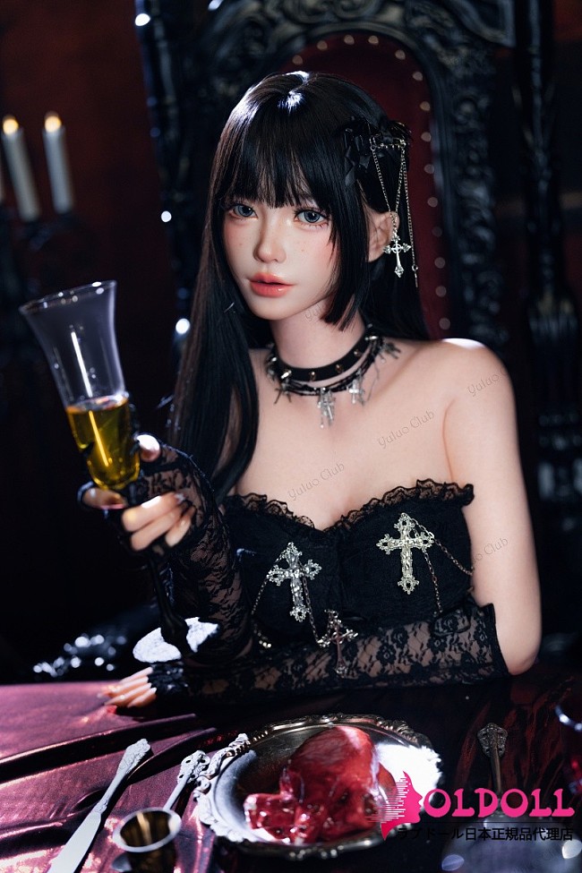 御蘿社(Yuluoclub) リアル皮膚165cm-Eカップボディ 星糖(Xingtang)ヘッド 0度シリコン採用 コスプレドール ゴシック風ブラックドレス 翼付き悪魔モチーフ  美人ダッチワイフ