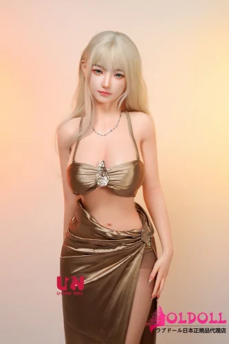 Uneedoll 美人ラブドール リアル皮膚158cm Eカップ 初夏(Chuxia)メイク①ヘッド ゴールドドレス ラブドール エレガントスタイル ダッチワイフ