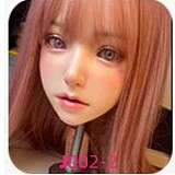 FUDOLL 皮膚版165cm Jカップ 白桃（baitao）ros口開閉機能付き 深Vノースリーブトップスと黒ストッキングの超乳ラブドール 美人ラブドール
