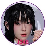 FUDOLL 皮膚版165cm Jカップ 白桃（baitao）ros口開閉機能付き 深Vノースリーブトップスと黒ストッキングの超乳ラブドール 美人ラブドール