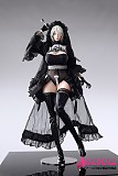 ニーア オートマタ衣装の漆黒レザーブーツと美脚ラインが際立つアニメドール
