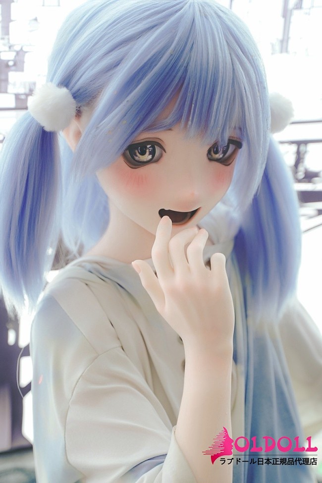 Kiradols アニメドール 150cm Aカップ #KH001-A Umegawa Kurakoヘッド フルシリコン製｜青白パーカーと白ニーハイ姿の清楚系二次元貧乳ダッチワイフ