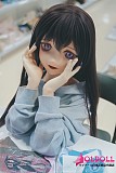 Kiradols 150cm 青アウター姿のアニメドール全身正面写真
