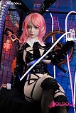 洛莉斯ヘッドのスタイリッシュなメイクと妖艶な表情の拡大写真
