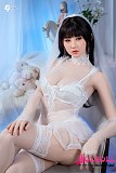 人造人 163cm 純白のセクシーウェディングドレスを身に纏った美人ラブドール全身姿
