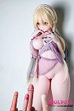  お部屋の光に美しく映える紫チャイナドレス姿の巨乳ドール
