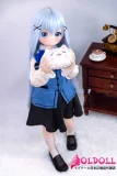 白とブルーの衣装が印象的なアニメドール