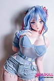 
青髪 ギャル服着用 アニメドール 正面ショット
