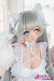 
155cm アニメドールが魅せる可憐な猫耳と白ワンピース姿
