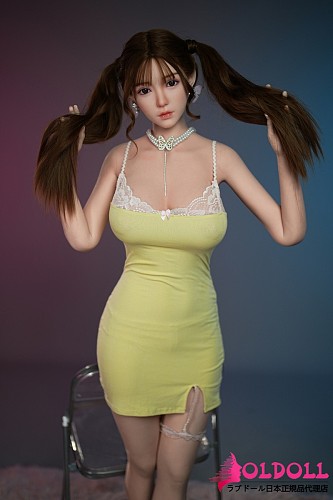 JXDOLL 170cm Dカップ C39Sシリコン製ヘッド ボディ材質選択可能  美人ラブドール ツインテールと薄緑キャミワンピが可憐な清楚系ダッチワイフ