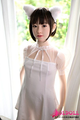 J cute シームレスドール 144cm Aカップ+AGD38 遥(はるか)ヘッド フルシリコン製 猫耳と白ワンピが愛くるしい小柄な貧乳ダッチワイフ