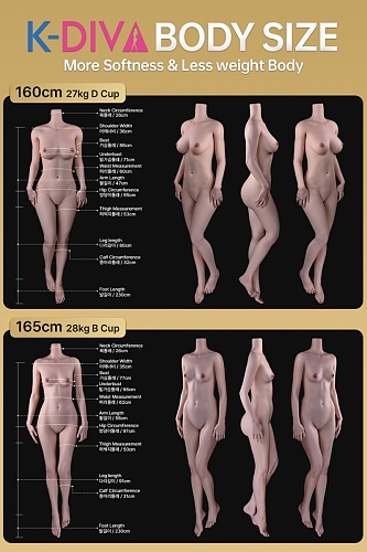 K-DIVA ボディ単体専用ページ 170cm Gカップ/165cm Bカップ/160cm Cカップ 韓国風リアル製美人ラブドール 型取りボディ リアル皮膚付き