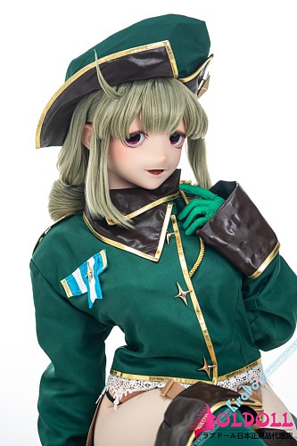 Kiradols アニメラブドール 155cm Dカップ #KH002-D1ヘッド フルシリコン製｜緑軍服衣装が映える魔法少女レオパルト風コスプレダッチワイフ