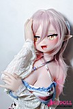 ピンク髪と八重歯がチャーミングなメスガキ風美少女ラブドールの全身カット
