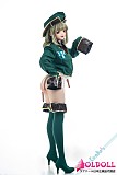KH002-D1ヘッドの繊細なメイクと瞳が美しいコスプレドールのバストアップ
