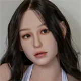 K-DIVA 160cm Cカップ Lunaヘッド リアル皮膚付き 韓国モデルの型取り ライフサイズ1：1再現  黒髪ショートヘアのリアルドール 自然な顔立ち 大人っぽい雰囲気のダッチワイフ