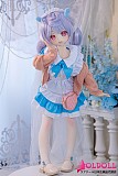 
115cm 小柄アニメドール 白ドレス姿の後ろ姿
