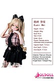 
アニメドール 151cm 金髪ツインテール ノースリーブチェック柄姿 正面スナップ
