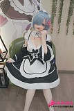 アニメドール 155cm 室内でひざまずくメイド服スナップ
