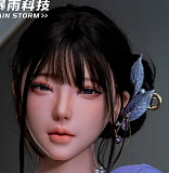 Real girl｜RainStorm doll別注品 165cm Eカップ 苏格拉底（Socrates）ヘッド 姫カット清楚系ラブドール ライトパープルトップス×レッドストッキング美人ドール