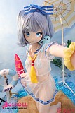 滑らかなフルシリコン肌と透け感セーラー服のコントラストが艶やかなリアルドール
