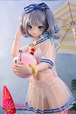 透け感セーラー服を纏い膝を折り畳んで座る156cm 等身大ドール
