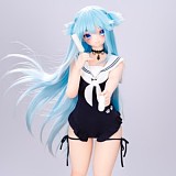 XYGO 145cm Cカップ R05ヘッド 智乃(zhinai) シリコンヘッド＋TPEボディ アニメドール｜青いワンピースが可憐な美少女ダッチワイフ