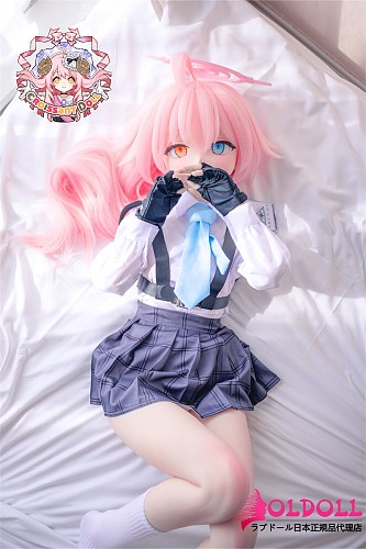 羊角社doll(Croissant Doll) 141cm AAカップ B02星野ヘッド 手描くメイクアニメドール ビニールヘッド+S-TPE製ボディ 小鳥遊ホシノ風コスプレドール