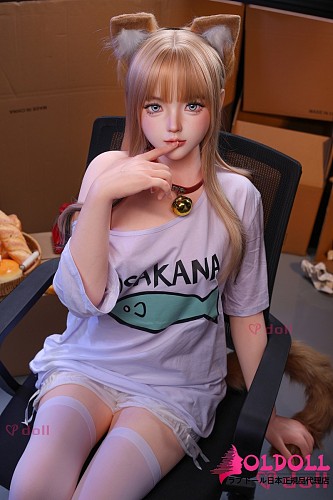 CPDOLL リアル皮膚ボディ153cm Bカップ ヘッドC2 フルシリコン製 美少女ラブドール 人気猫耳キャラきなこ風衣装の猫娘アニメダッチワイフ